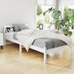 Seville Wooden Bed Frame Pine Timber no Drawers - White Single