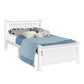 Mystique Wooden Bed Frame no Drawers - White King Single