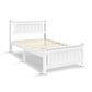 Amber Bed & Mattress Package with 34cm Mattress no Drawers - White Single