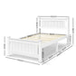 Amber Bed & Mattress Package with 34cm Mattress no Drawers - White Single