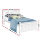 Mystique White Wooden Bed Frame no Drawers - Single