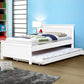 Trudy Trundle Bed Frame Timber Slat - White King Single