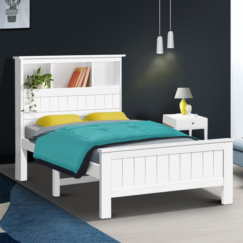 Adio Wooden Timber Bed Frame no Drawers - King Single