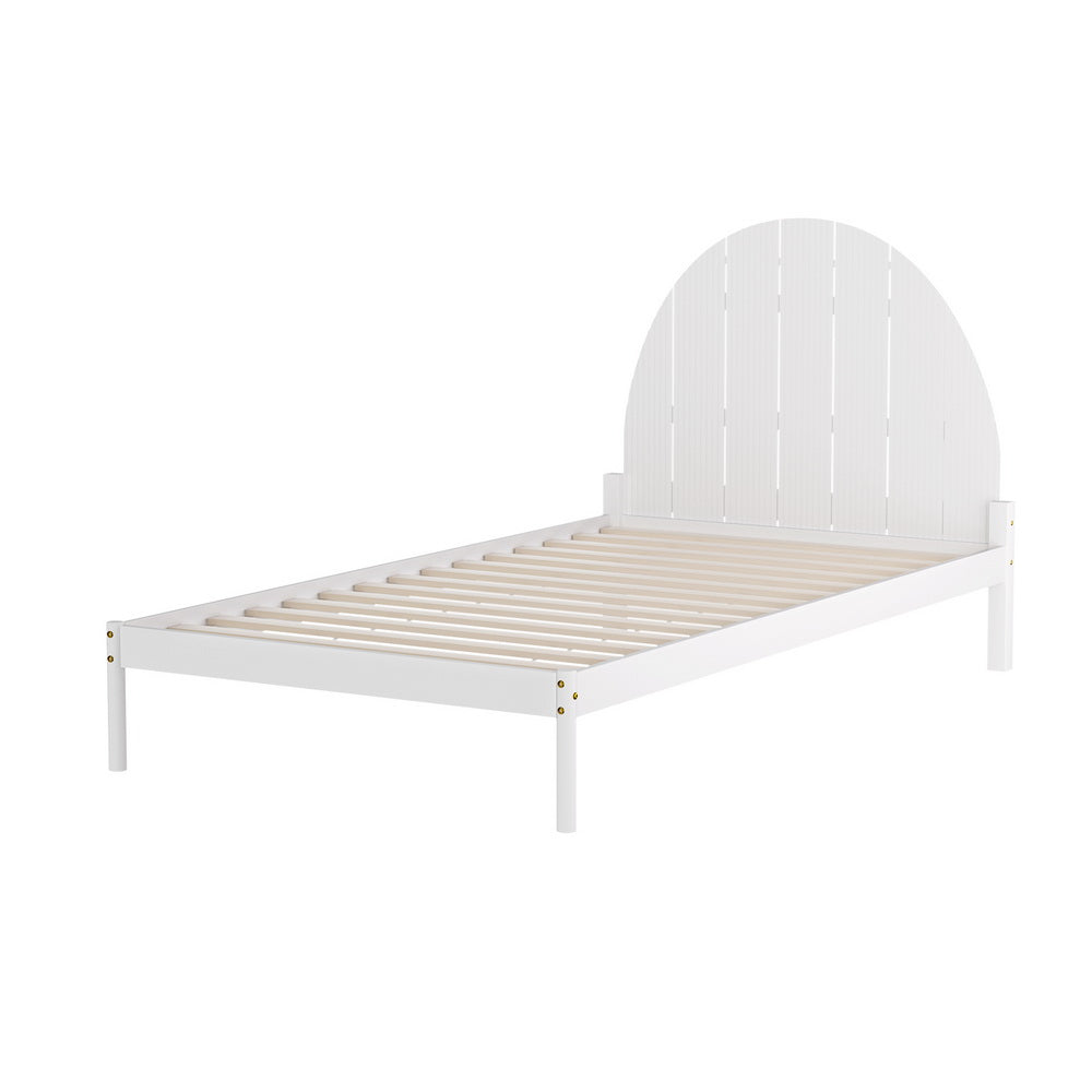 Danice Bed Frame Wooden - White King Single