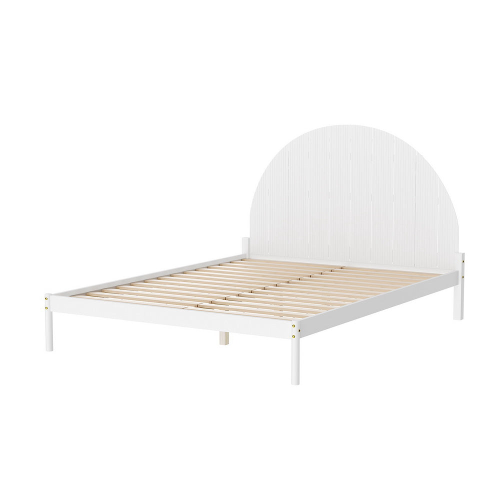 Danice Bed Frame Wooden - White Queen