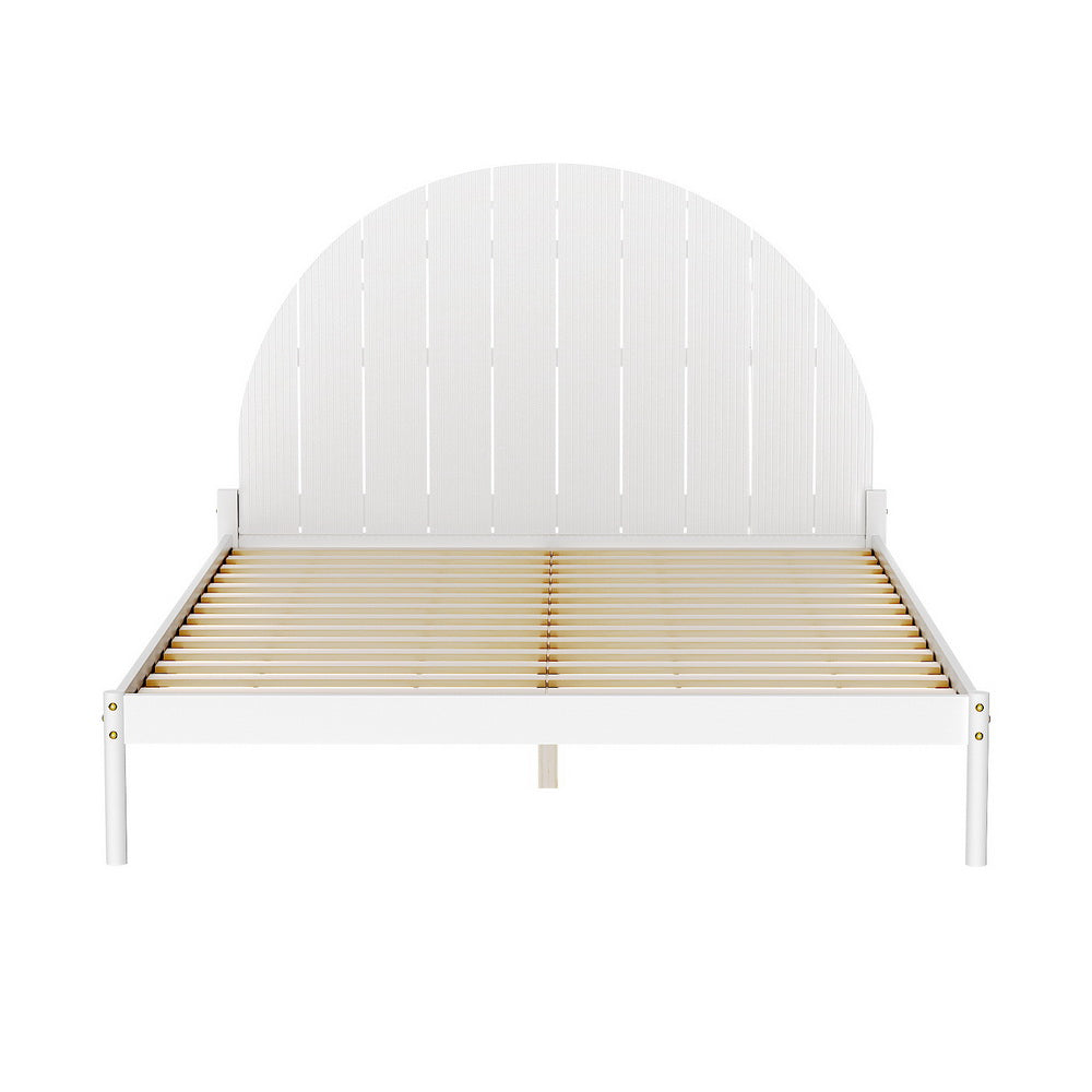 Danice Bed Frame Wooden - White Queen