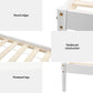 Danice Bed Frame Wooden - White Queen