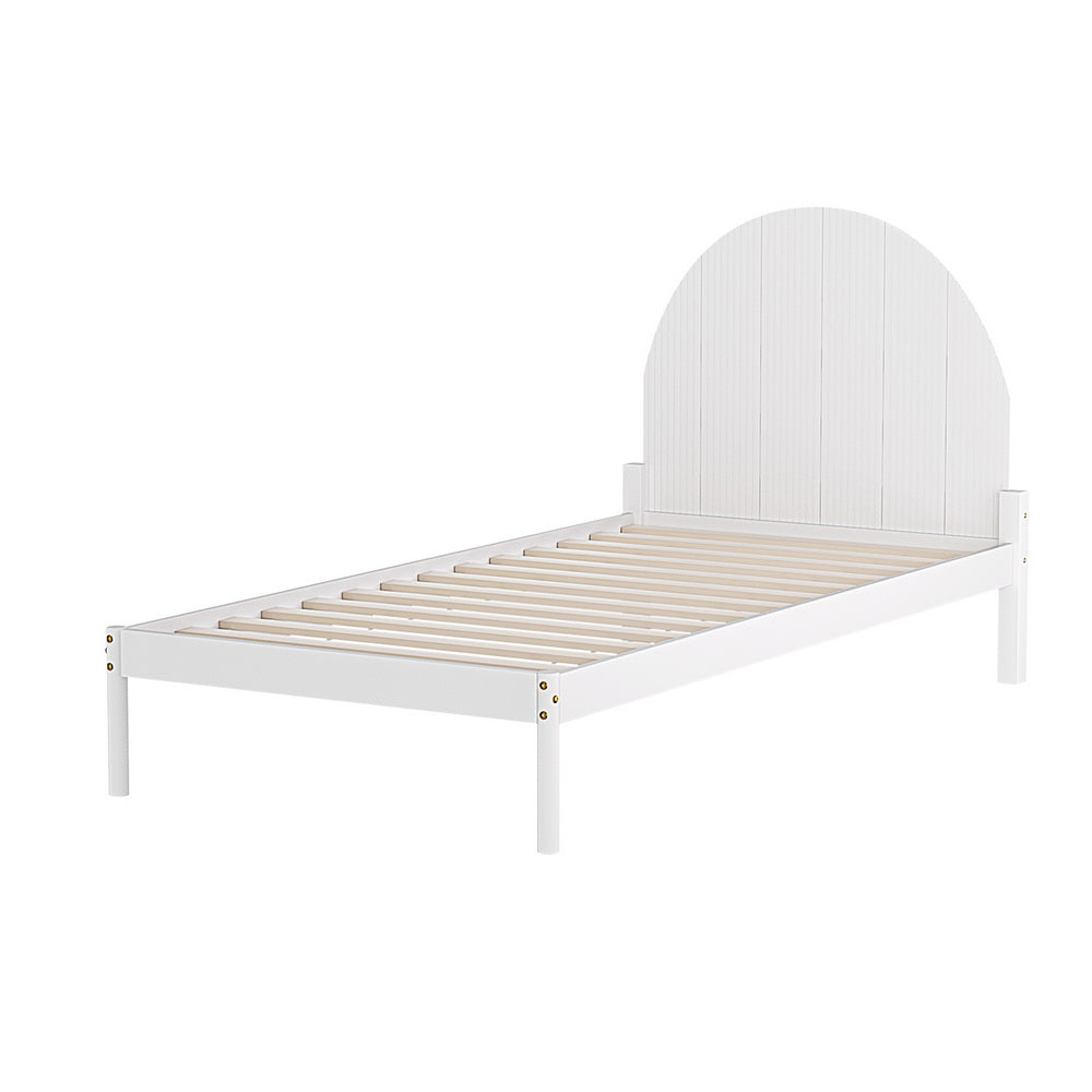 Danice Bed Frame Wooden - White Single