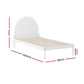 Danice Bed Frame Wooden - White Single