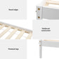 Danice Bed Frame Wooden - White Single