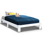 Haven Bed Frame Wooden Bed Base Platform - White Single