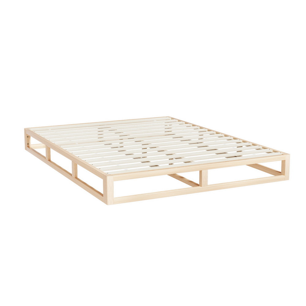 Malta Bed Frame Wooden Base Platform - Pine Queen