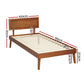 Zoey Bed Frame Wooden Bed Base - Walnut Single