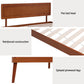 Zoey Bed Frame Wooden Bed Base - Walnut Single