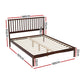 Fiji Bed Frame Wooden Base Platform - Walnut Double