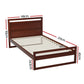 Ellie Bed Frame Wooden - Walnut King Single