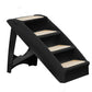 Pet Stairs Ramp Steps Portable Foldable Climbing Ladder Soft Washable Dog Black