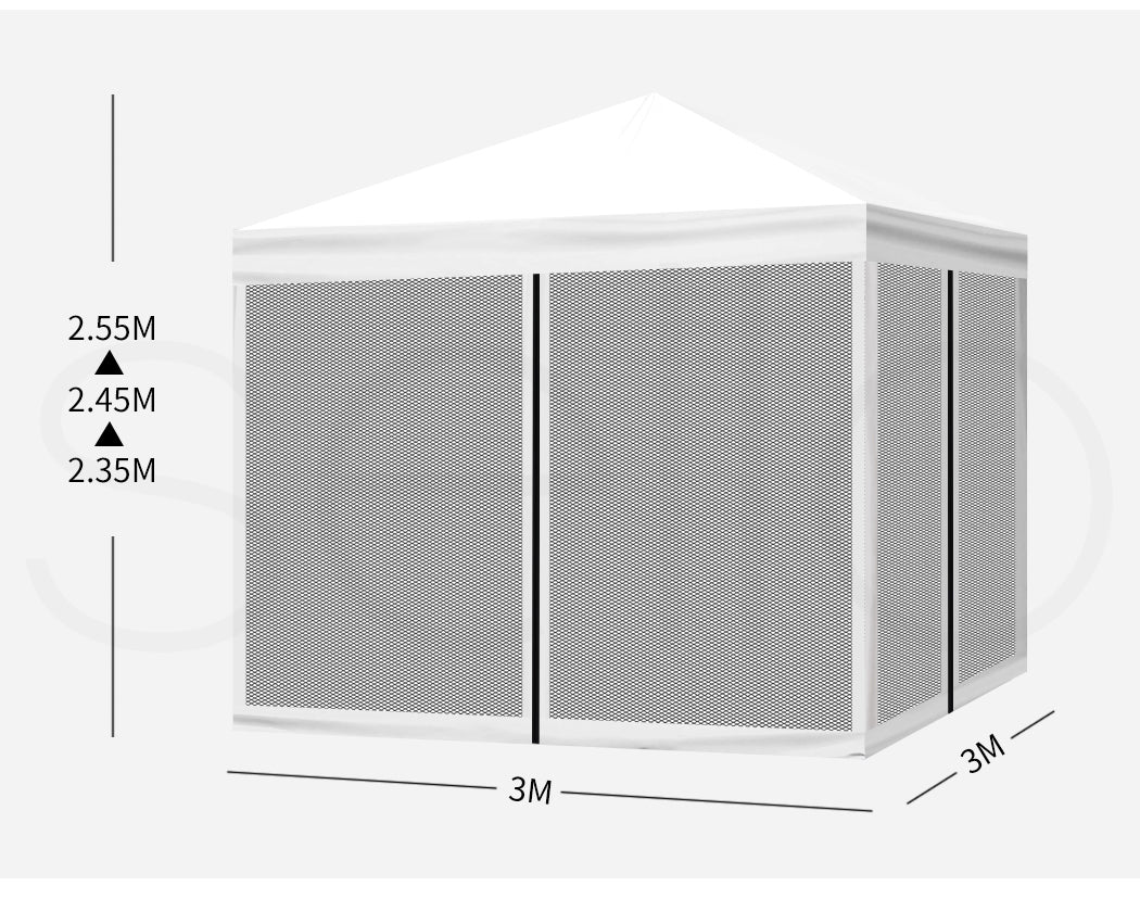 Mountview Gazebo 3x3 Marquee Pop Up White