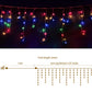 32M Christmas Lights Solar Icicle String Light 960 LED - Multi-coloured