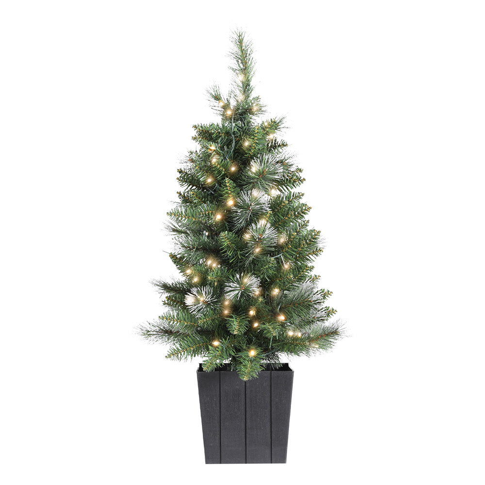 3ft 90cm 80 LED Christmas Tree Potted Xmas Party Decorations