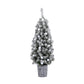 4ft 1.2m 80 LED Christmas Tree Potted Snowy Xmas Tree