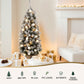 4ft 1.2m 80 LED Christmas Tree Potted Snowy Xmas Tree