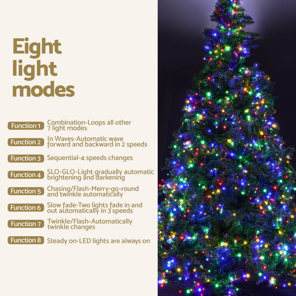 7ft 2.1m 1134 LED Christmas Tree Xmas Tree Decoration 8 Light Mode - Multi Colour