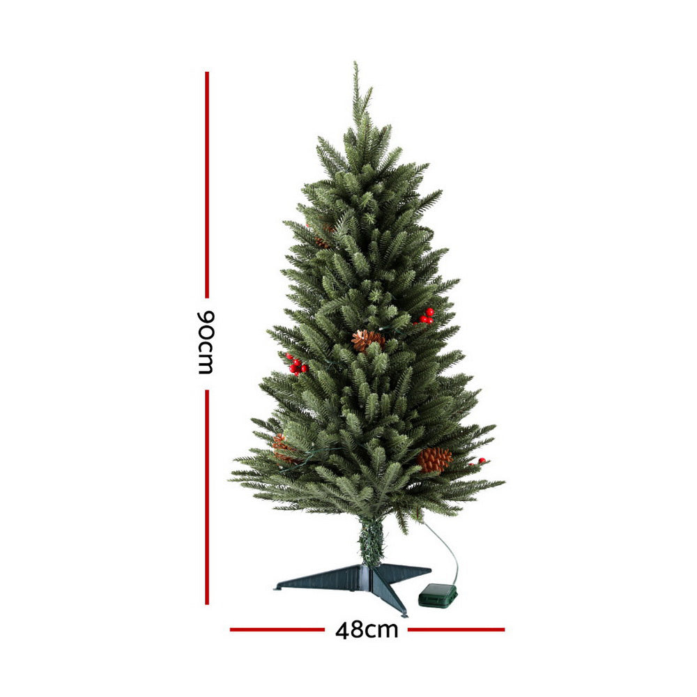 3ft 90cm 50 LED Mini Christmas Tree Xmas Party Decorations