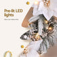 60cm Christmas Wreath LED Lights Snowy Flowers Garland Party Decor