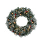 60cm Christmas Wreath LED Lights Snowy Berries Garland Party Decor