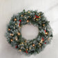 60cm Christmas Wreath LED Lights Snowy Berries Garland Party Decor