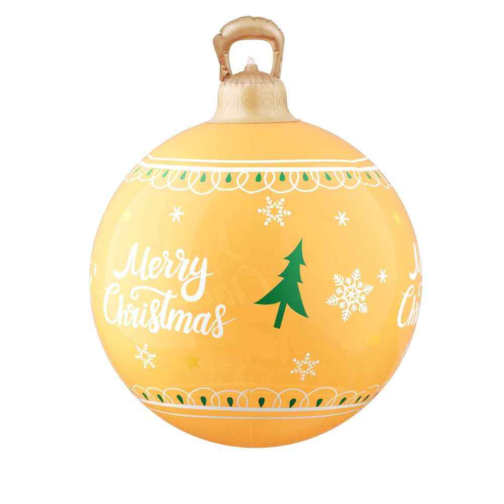 Merry Giant Bauble Ball Christmas Inflatable LED Illuminated Xmas Decoration Gold - 60cm