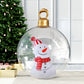 Snowman Giant Bauble Ball Christmas Inflatable Outdoor Xmas Decoration Clear - 60cm