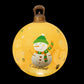 Snowman Giant Bauble Ball Christmas Inflatable LED Illuminated Snowman Xmas Decor Gold - 60cm