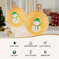 Snowman Giant Bauble Ball Christmas Inflatable LED Illuminated Snowman Xmas Decor Gold - 60cm