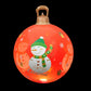 Snowman Giant Bauble Ball Christmas Inflatable Illuminated LED Snowman Xmas Decor Red - 60cm