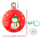 Snowman Giant Bauble Ball Christmas Inflatable Illuminated LED Snowman Xmas Decor Red - 60cm