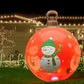 Snowman Giant Bauble Ball Christmas Inflatable Illuminated LED Snowman Xmas Decor Red - 60cm