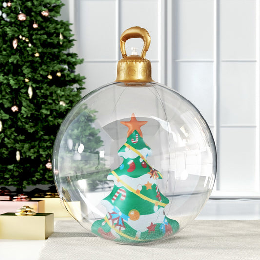 Tree Giant Bauble Ball Christmas Inflatable Outdoor Xmas Decoration Clear - 60cm