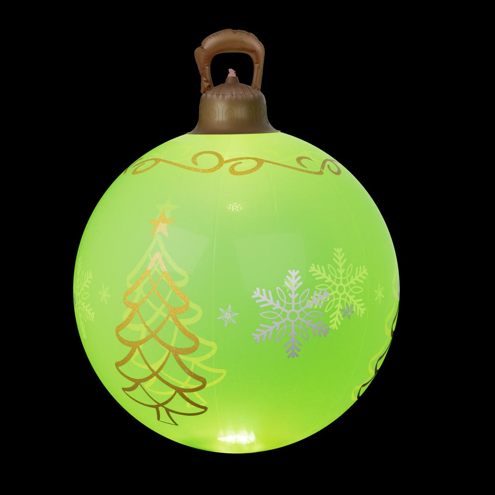 Tree Giant Bauble Ball Christmas Inflatable LED Illuminated Xmas Decoration Green - 60cm