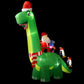 Santa Dinosaur Christmas Inflatable Illuminated Xmas Decorations - 3.8M