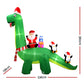 Santa Dinosaur Christmas Inflatable Illuminated Xmas Decorations - 3.8M