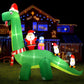 Santa Dinosaur Christmas Inflatable Illuminated Xmas Decorations - 3.8M