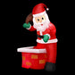 Santa in Chimney Christmas Inflatable Illuminated Decorations - 1.2M