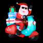 Santa Motorbike Christmas Inflatable LED Illuminated Xmas Decorations - 1.8M