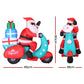 Santa Motorbike Christmas Inflatable LED Illuminated Xmas Decorations - 1.8M