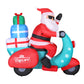 Santa Motorbike Christmas Inflatable LED Illuminated Xmas Decorations - 1.8M