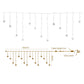 6M Christmas Icicle Lights String Light 160 LED Solar Powered - Cold White