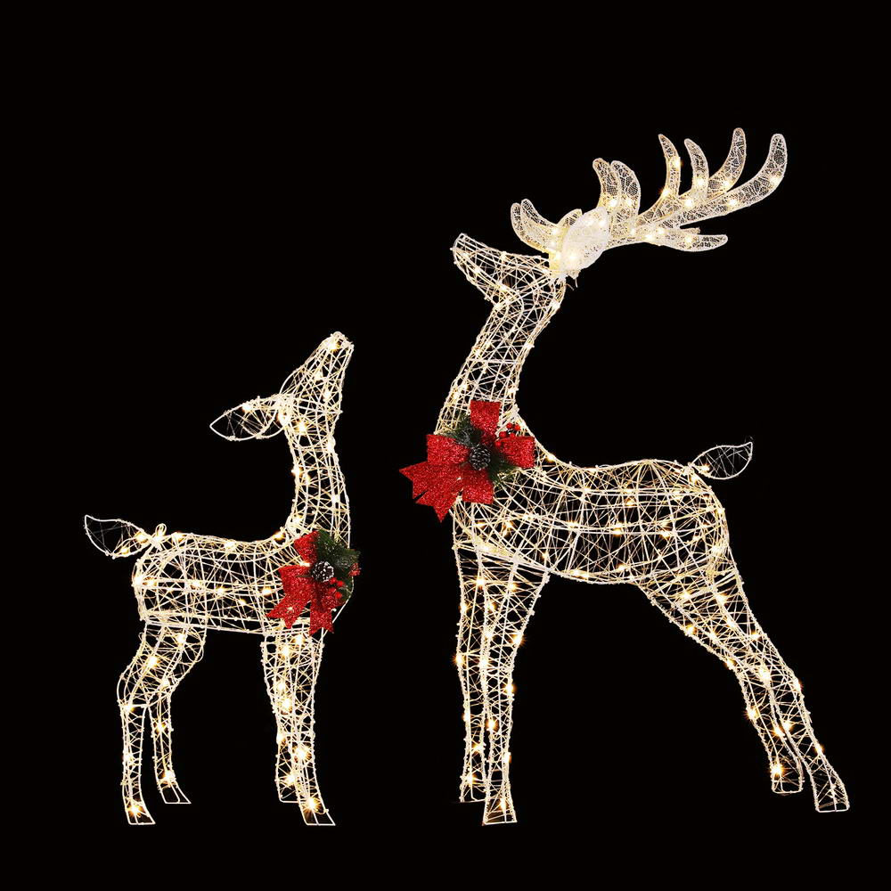 2-Pieces Christmas Lights 170 LED Fairy Light Reindeer Decorations