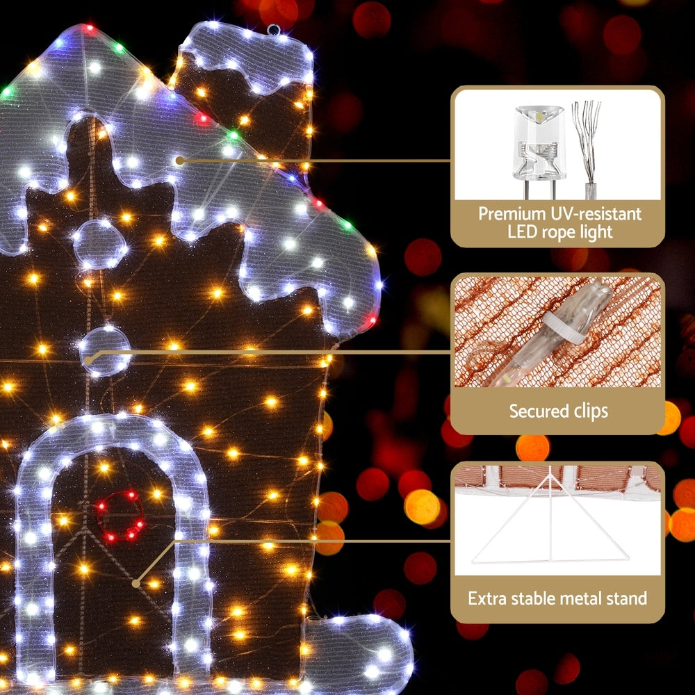 330 LED Christmas Lights Gingerbread Motif Fairy Light Decoration